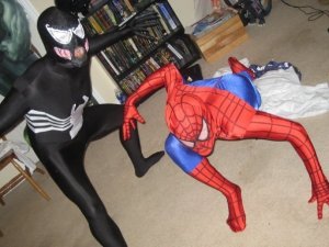 Chad and I as Spidey & Venom during pre-production work!